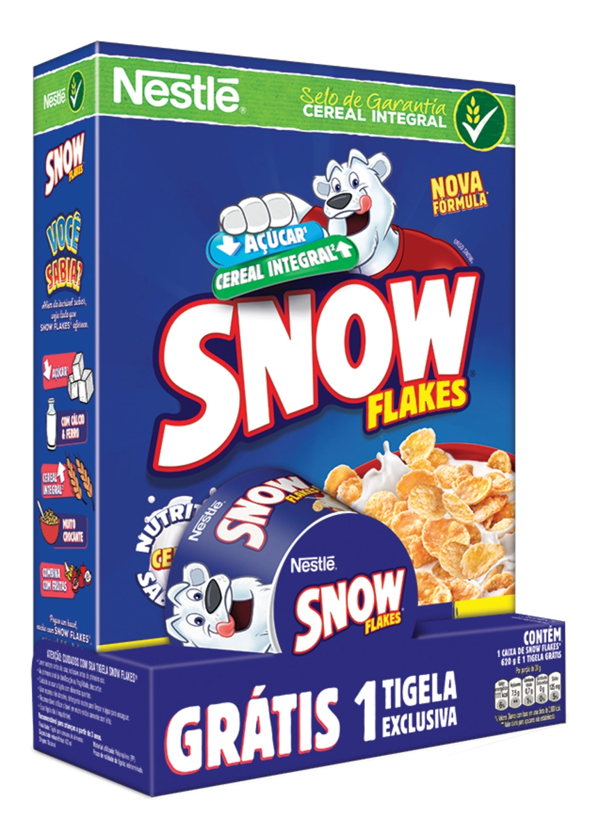 Cereal Integral Matinal NESTLÉ Snow Flakes Caixa 620g (Grátis Tigela Exclusiva)