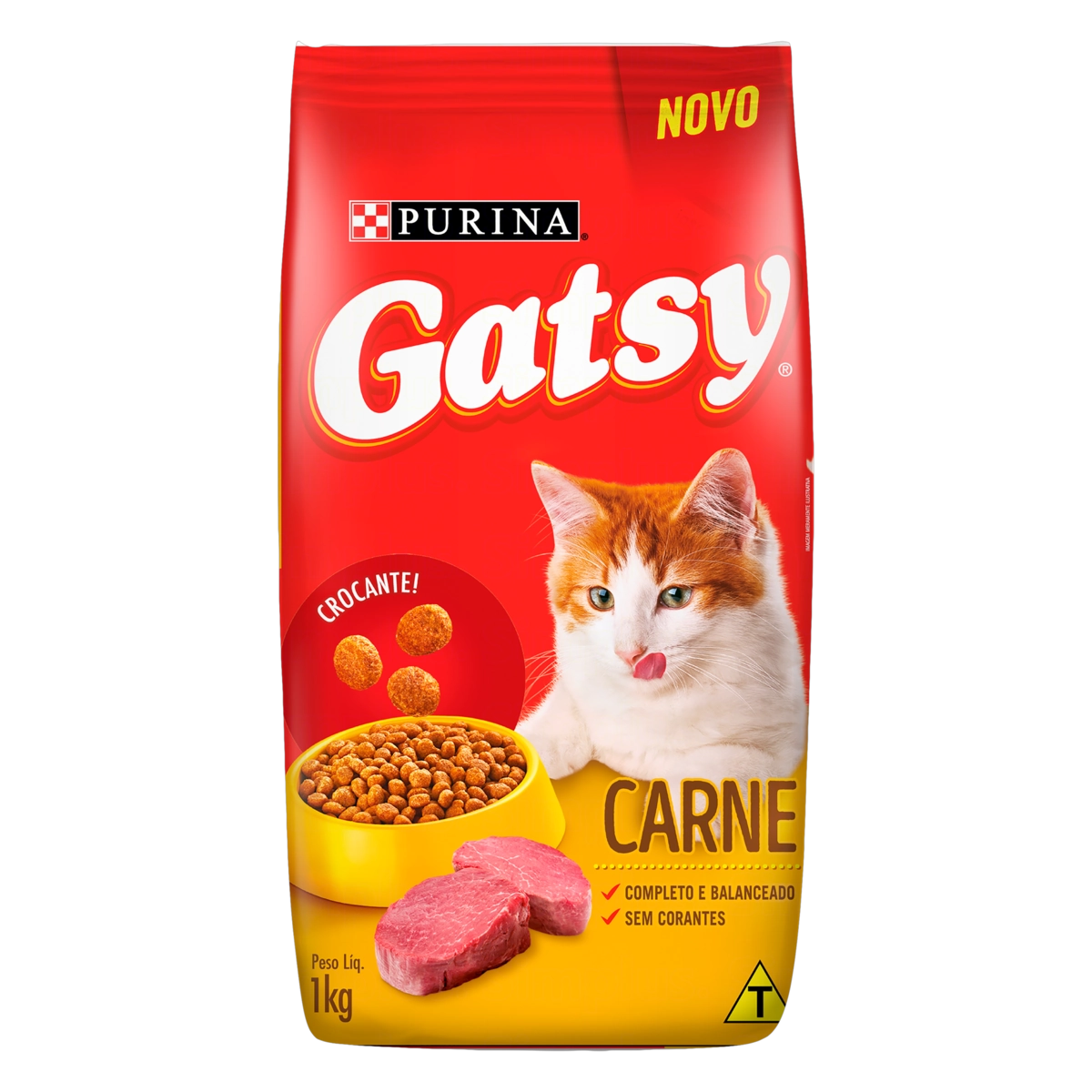 Alimento Para Gatos Carne Purina Gatsy Pacote 1kg