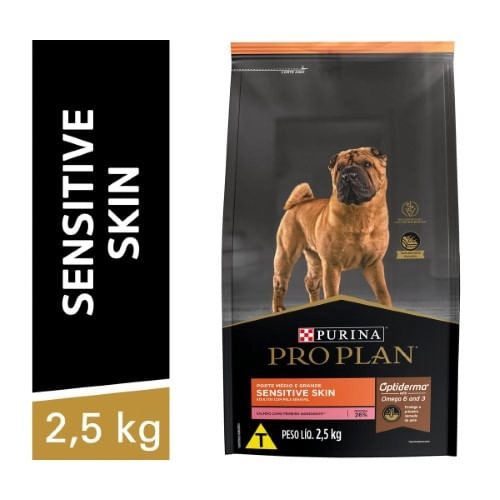 Ração Pro Plan Cães Sensitive Skin Filhotes Médios e Grandes