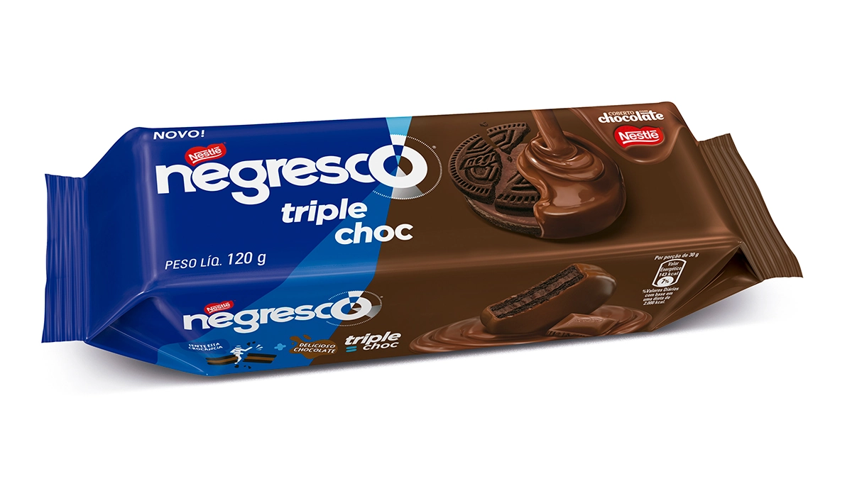Biscoito Triple Choc Negresco Pacote 120g