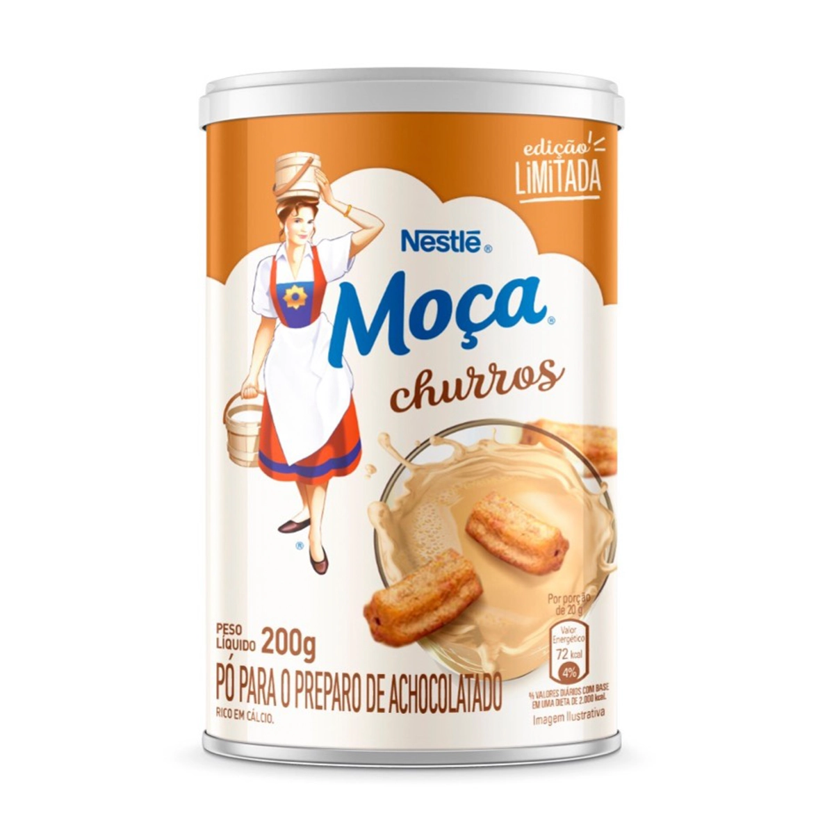 Achocolatado Pó Churros Moça Lata 200g