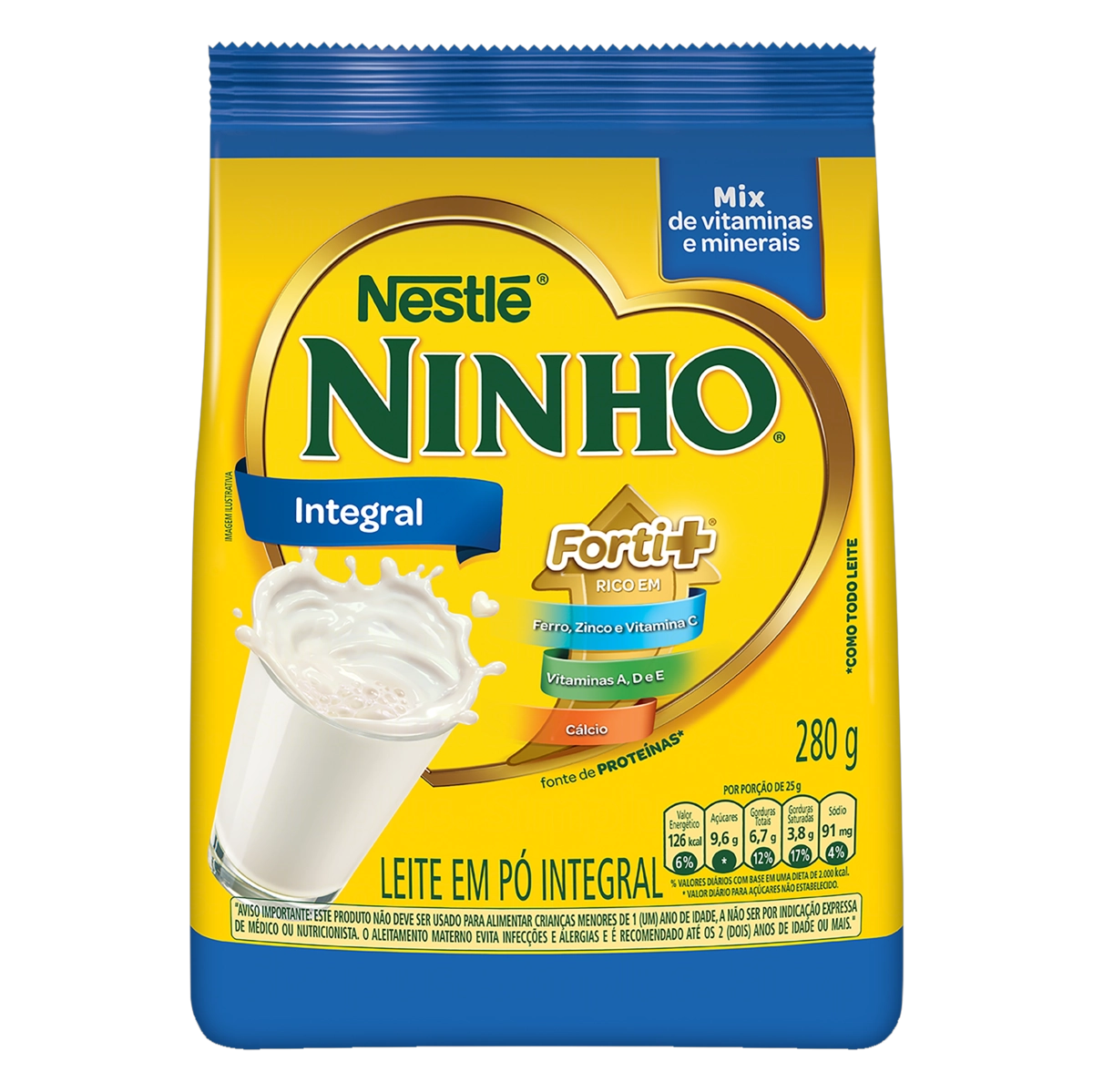 Leite Pó Integral Ninho Forti Sachê 280g