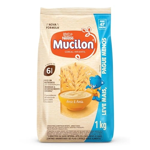 Cereal Infantil Arroz Aveia Mucilon Pacote 1kg Leve Mais Pague Menos