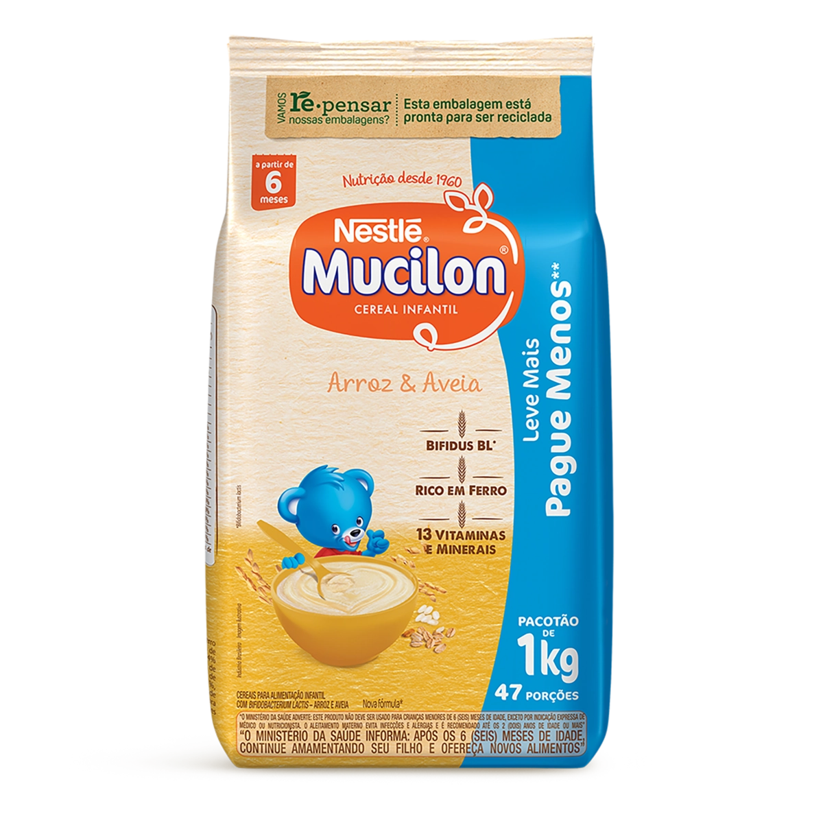 Mucilon Sachet 1kg Arroz E Aveia