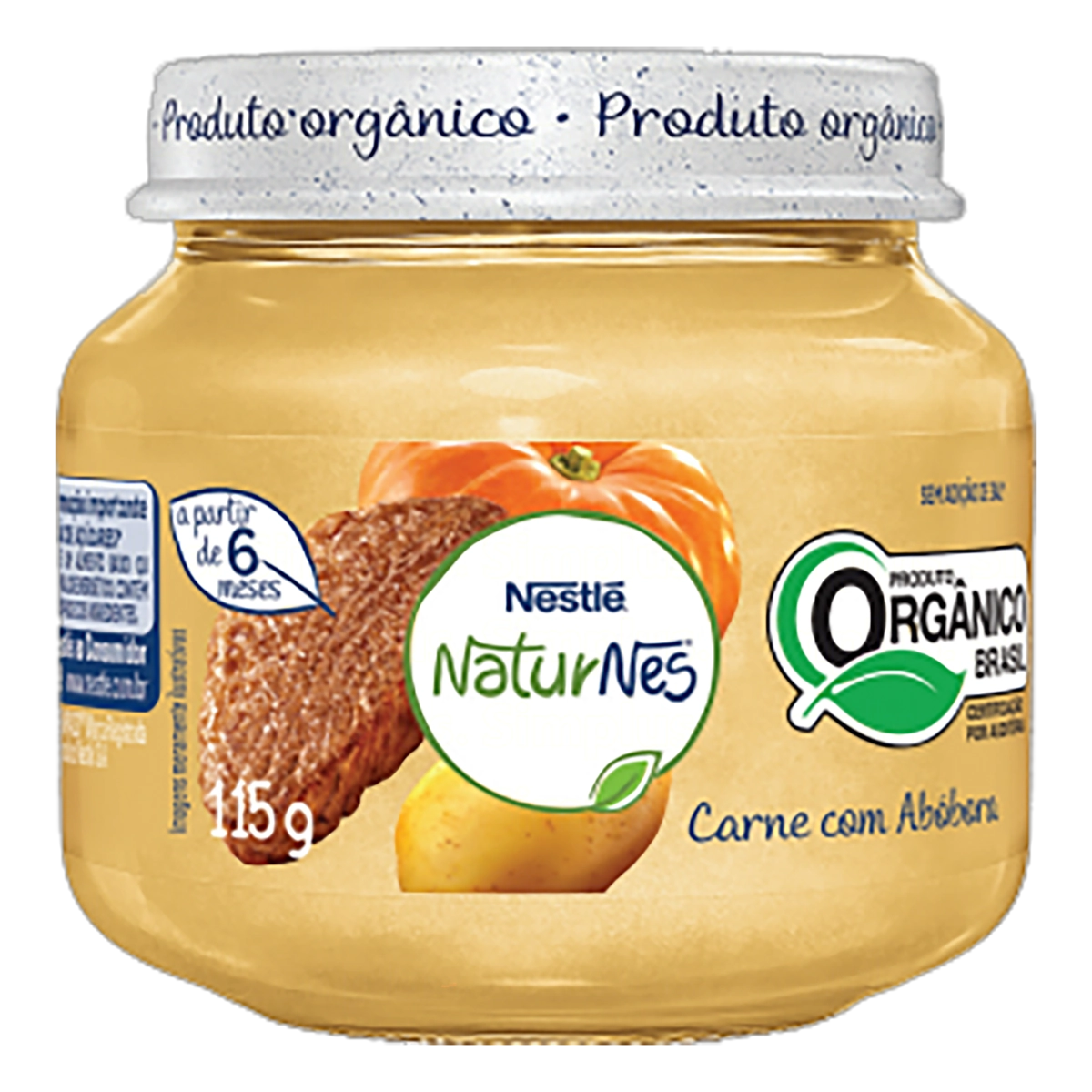 Sopinha Orgânica Carne com Abóbora Nestlé Naturnes Vidro 115g