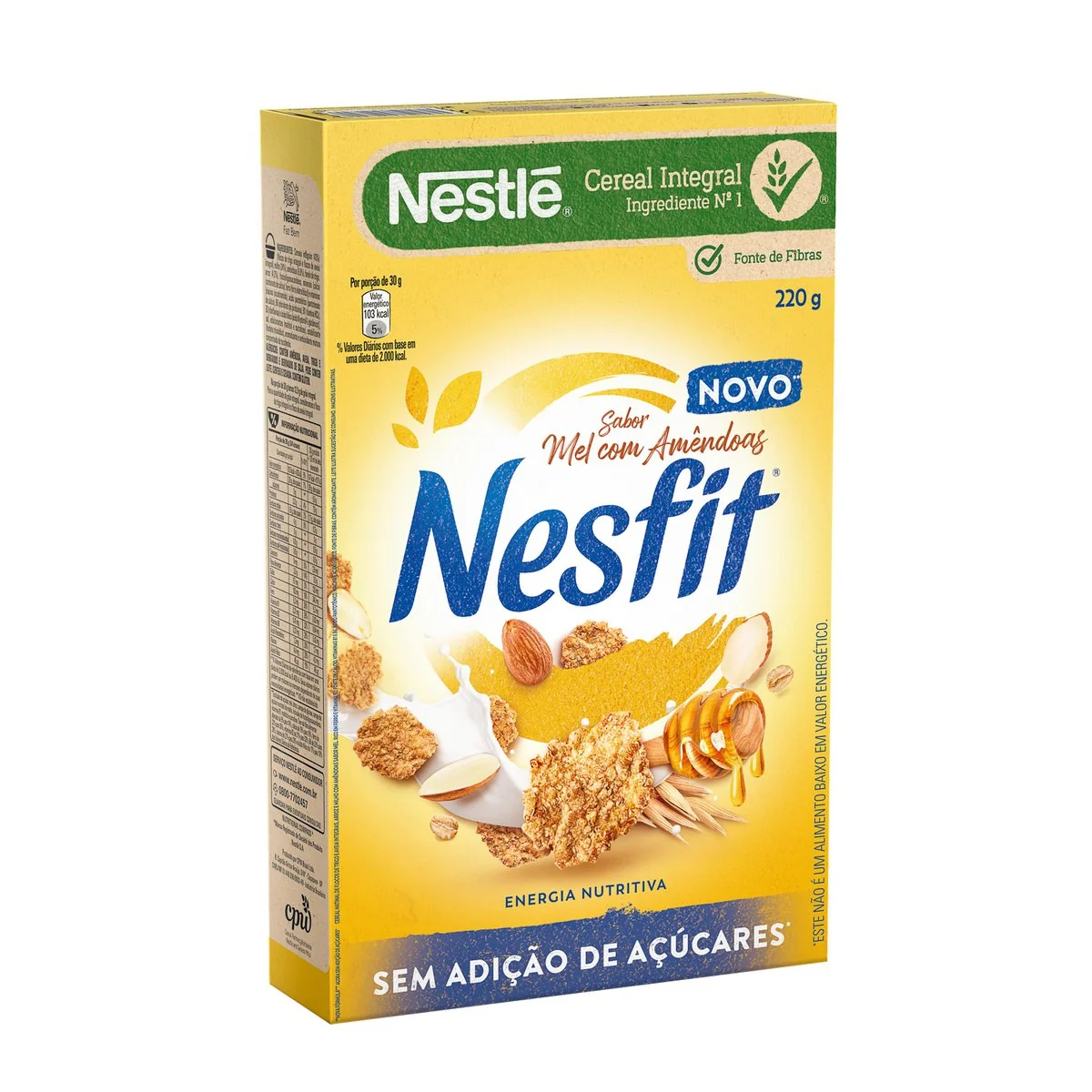Cereal Matinal NESFIT Mel com Amêndoas sem Adição de Açúcares 220g
