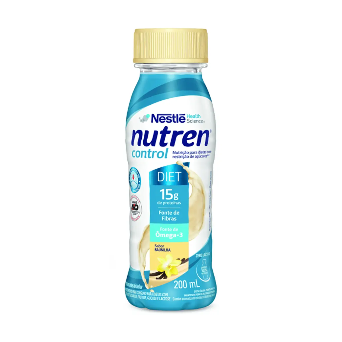Complemento Alimentar Líquido Baunilha Diet Zero Lactose Nutren Control Frasco 200ml