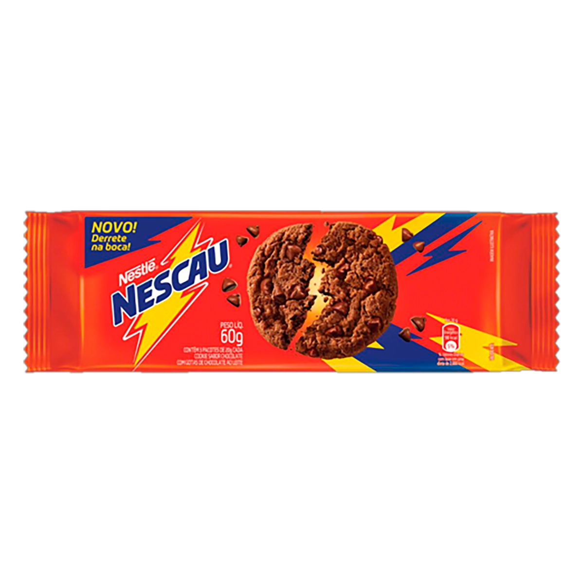 Biscoito Cookie Nescau Nestlé Pacote 60g