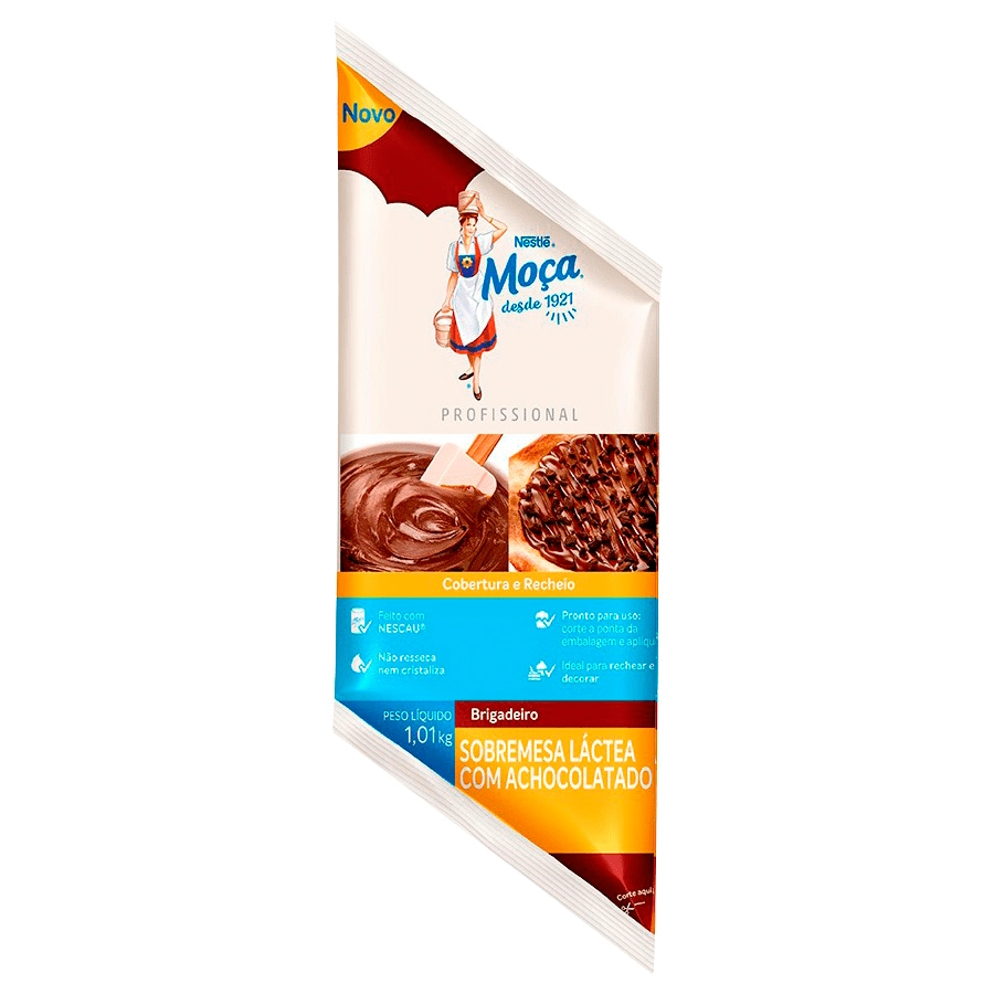 Recheio E Cobertura Brigadeiro Moça Profissional Bisnaga 1,01kg