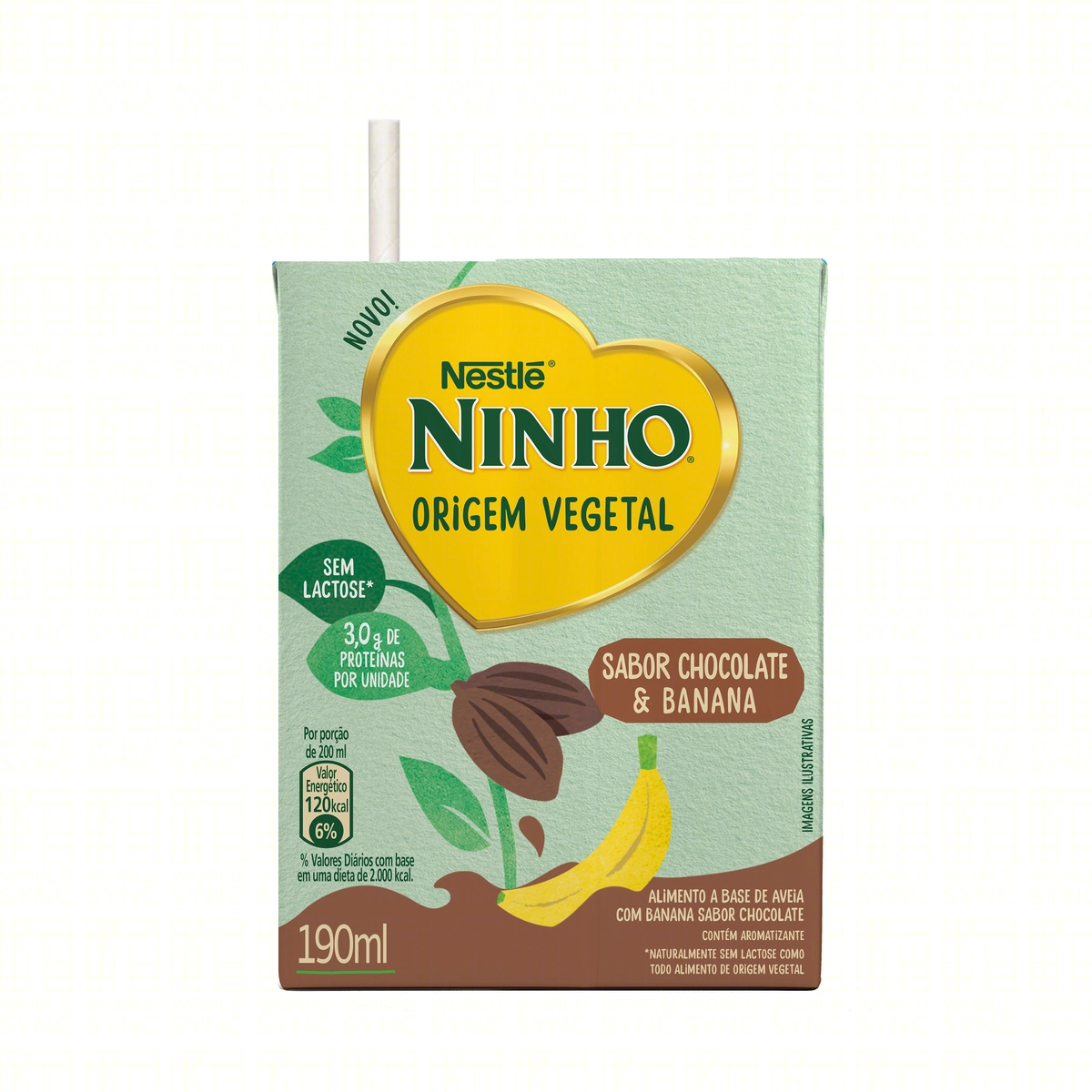 Bebida à Base De Aveia Chocolate E Banana Ninho Origem Vegetal Caixa 190ml