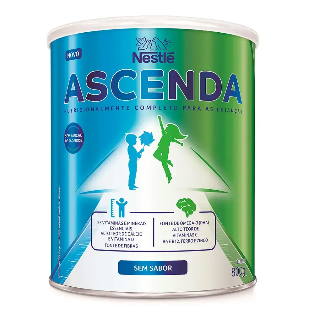 Fórmula Pediátrica Para Nutrição Sem Sabor Ascenda Lata 800g