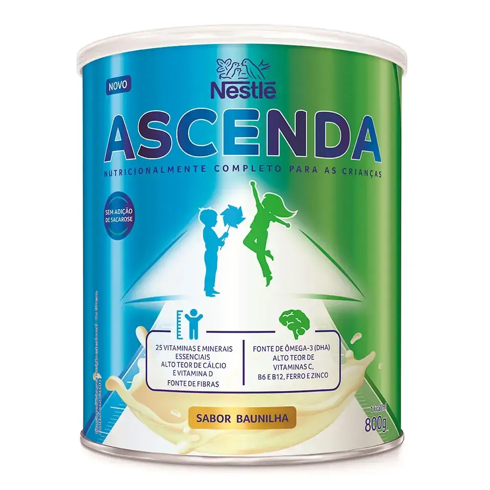 Fórmula Pediátrica Para Nutrição Baunilha Ascenda Lata 800g