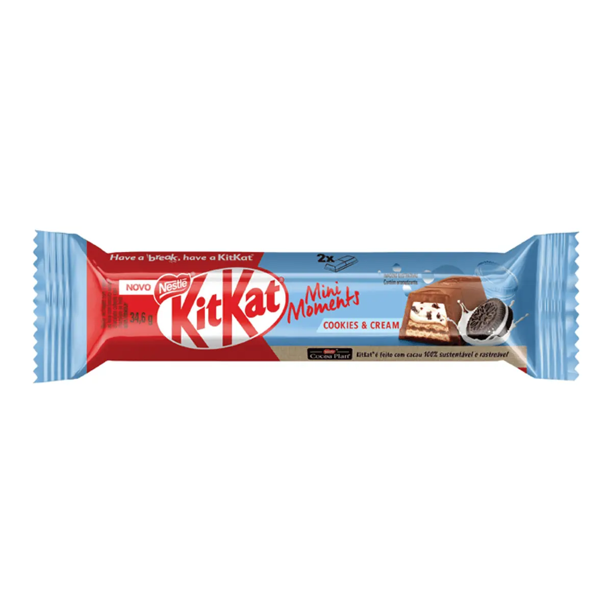 Chocolate Cookies Cream Kitkat Mini Moments Pacote 34,6g