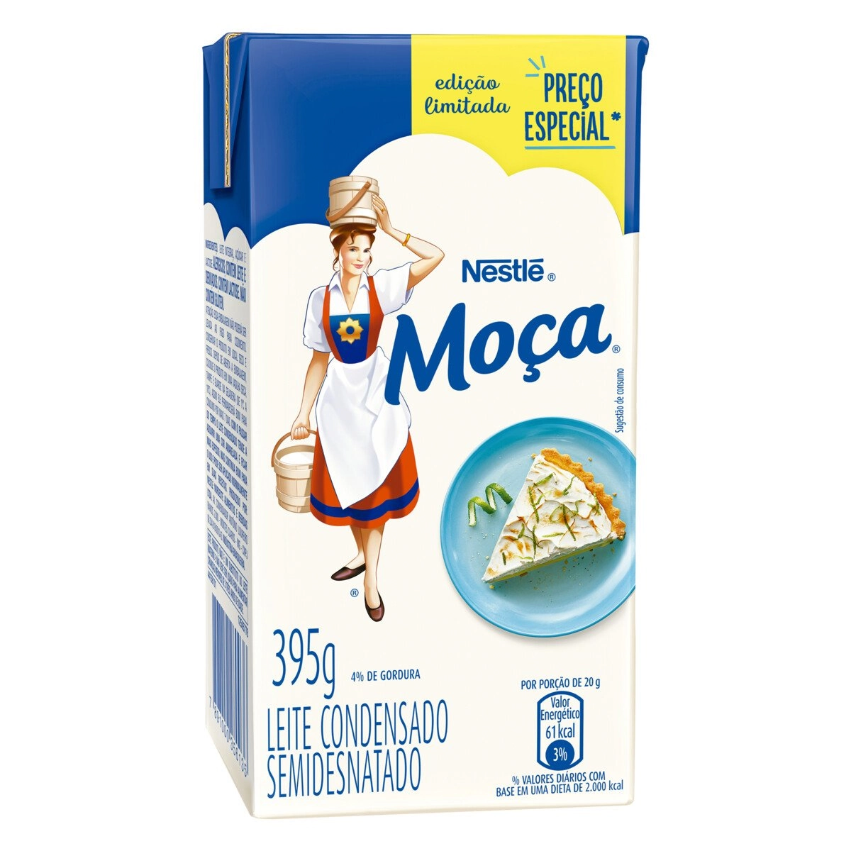 Leite Condensado Semidesnatado Moça Caixa 395g Preço Especial