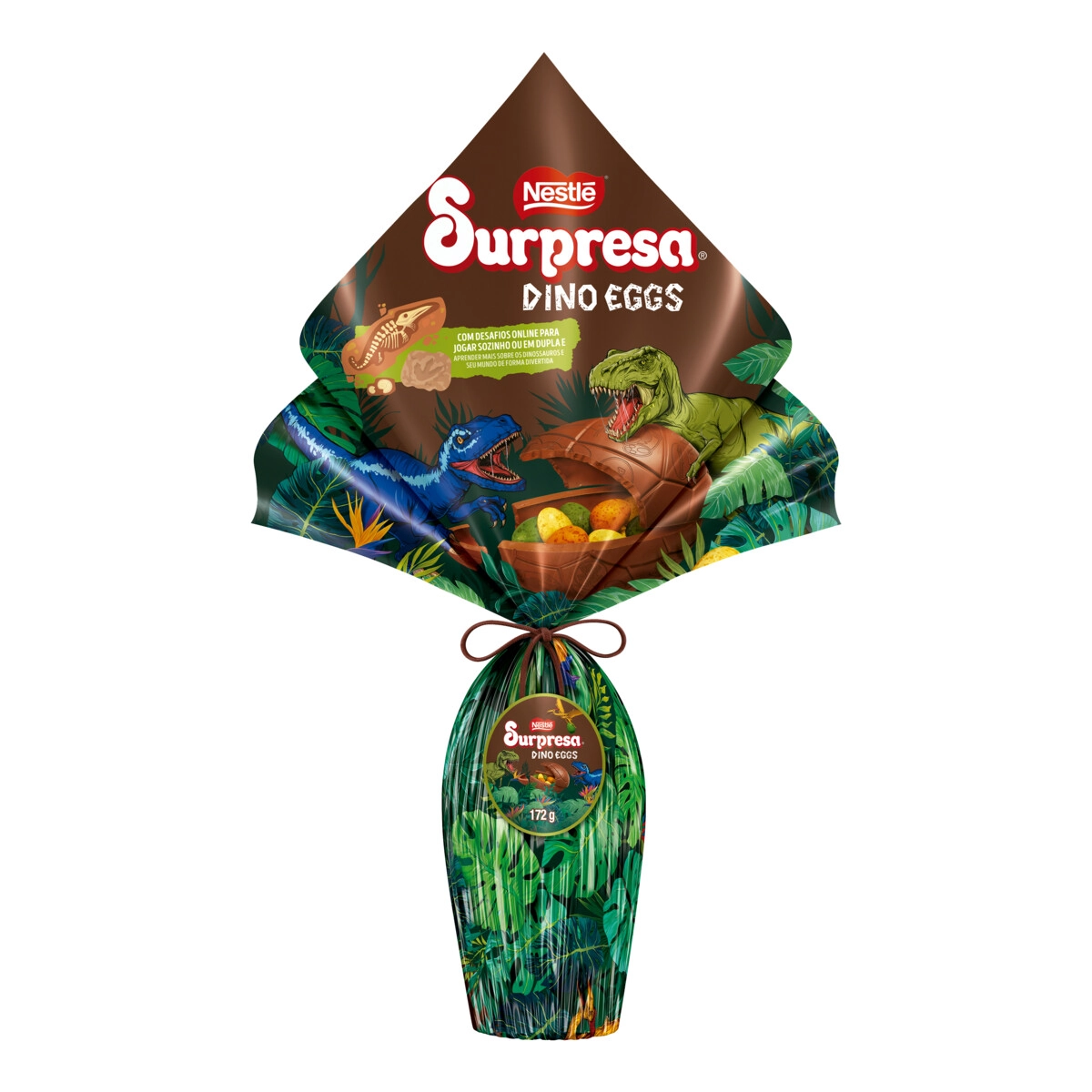 Ovo De Páscoa Ao Leite Dino Eggs Surpresa 172g