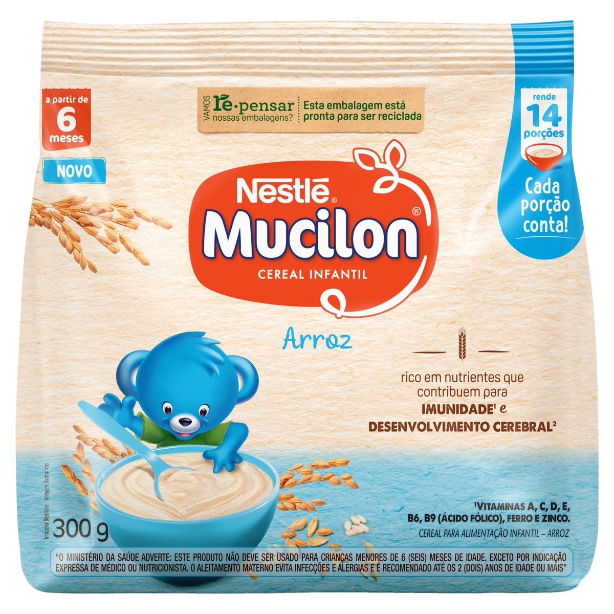Cereal Infantil Arroz Mucilon Pacote 300g