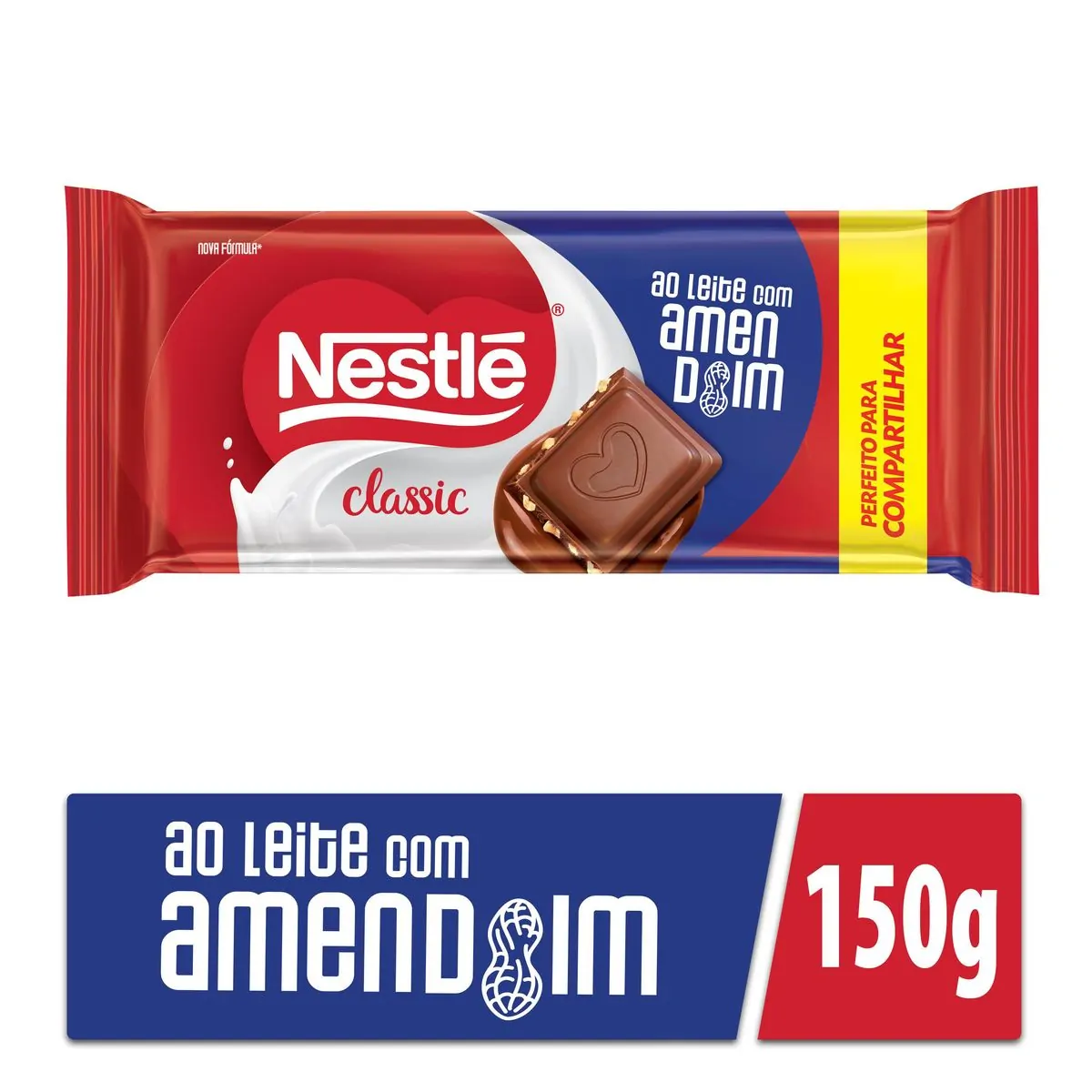 Chocolate NESTLÉ CLASSIC ao Leite com Amendoim 150g