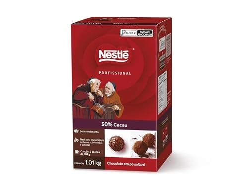 Chocolate Pó Solúvel 50 Cacau Nestlé Profissional Caixa 1,01kg 2 Unidades