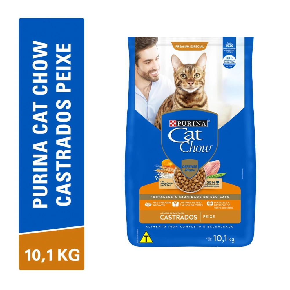 Cat Chow Castrado Peixe 10,1 Kg