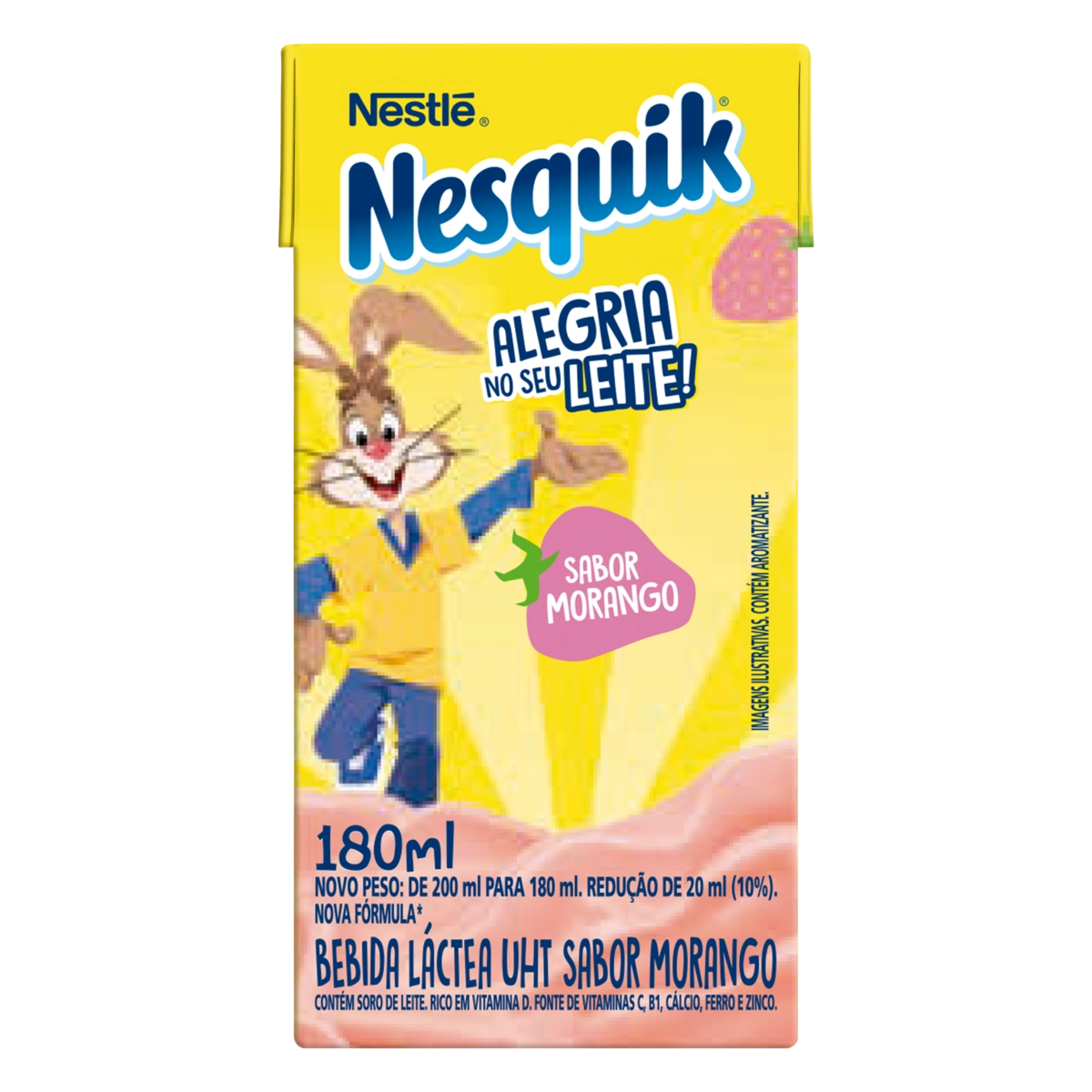Bebida Láctea UHT Morango Nesquik Caixa 180ml
