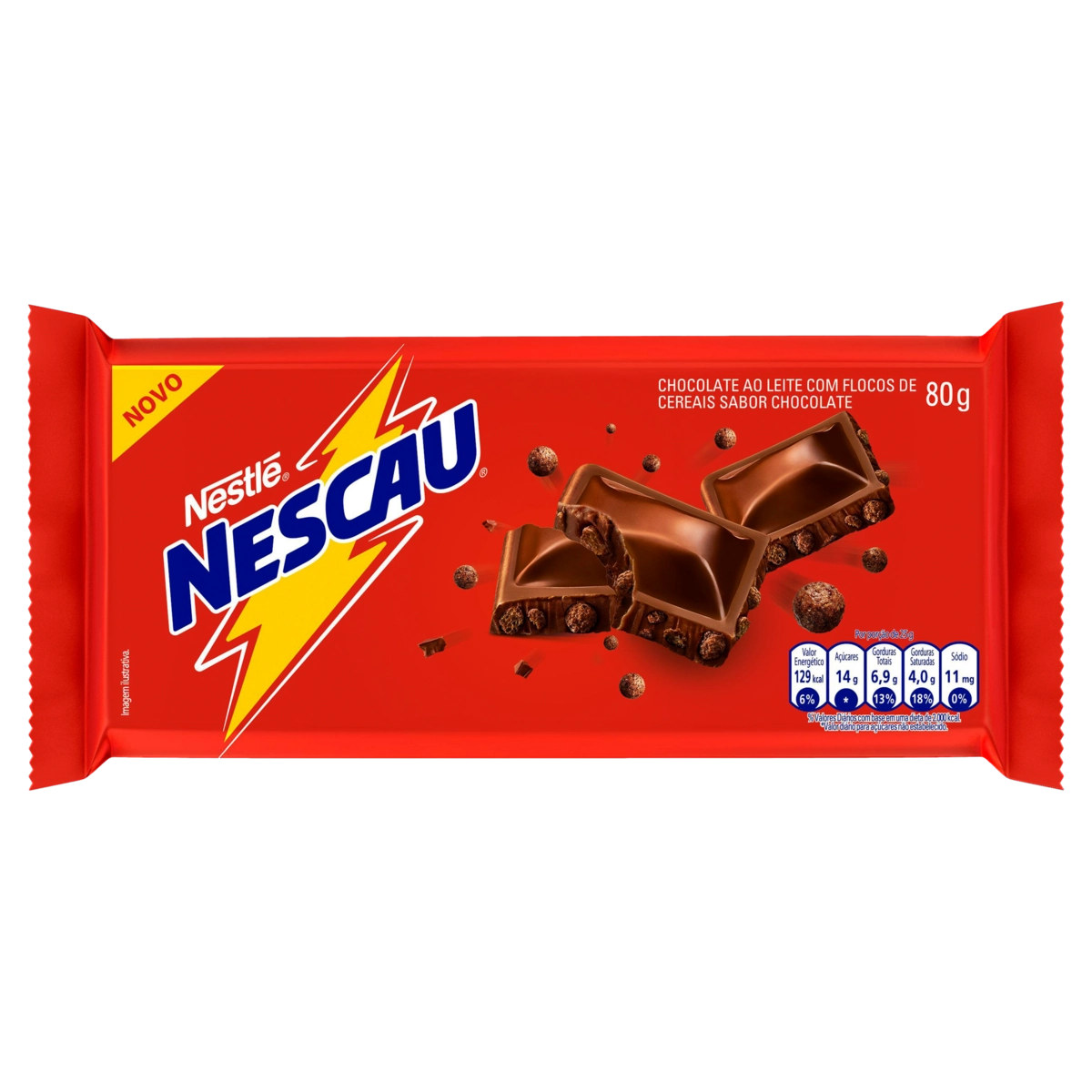 Chocolate Ao Leite Nescau Pacote 80g