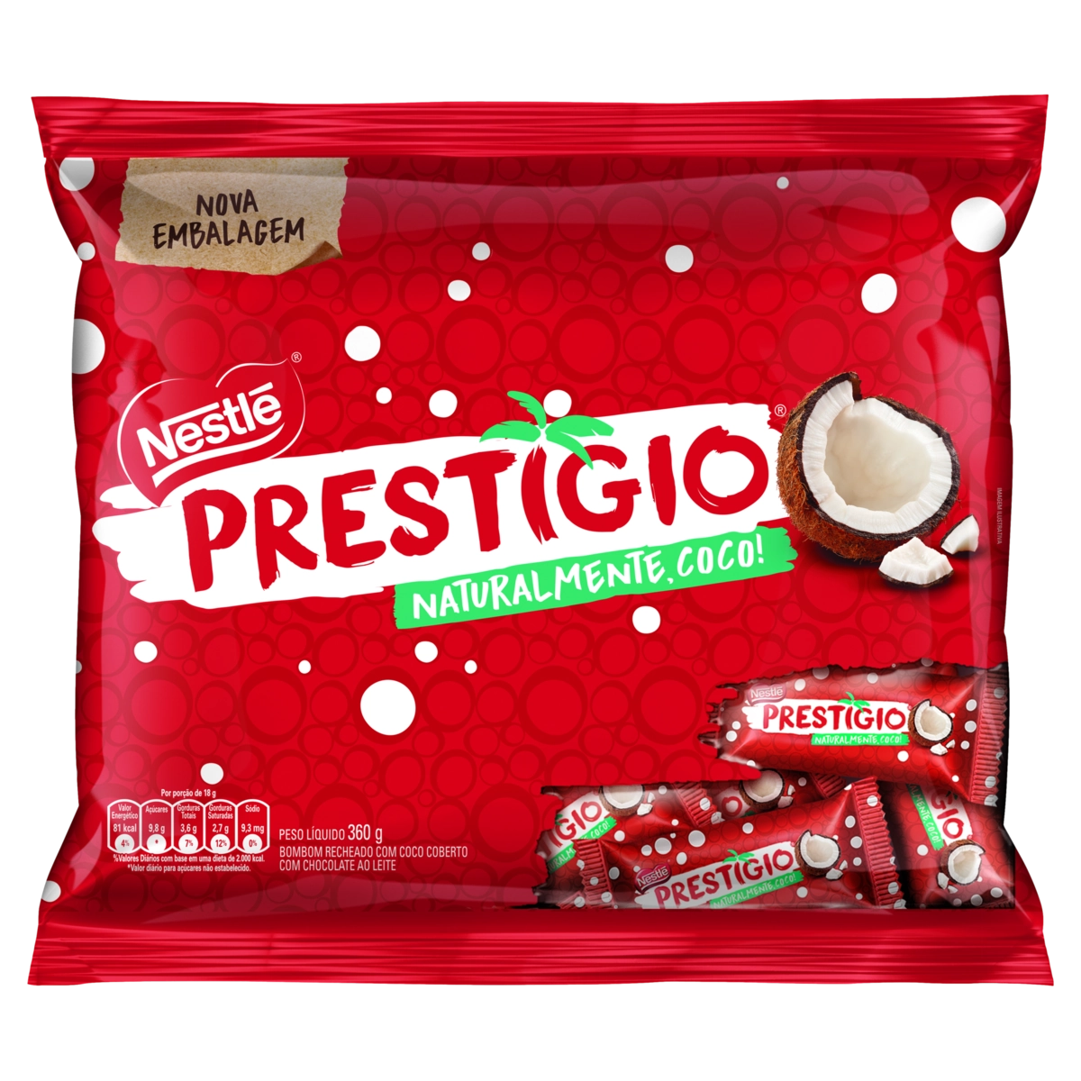 Bombom Prestígio Pacote 360g