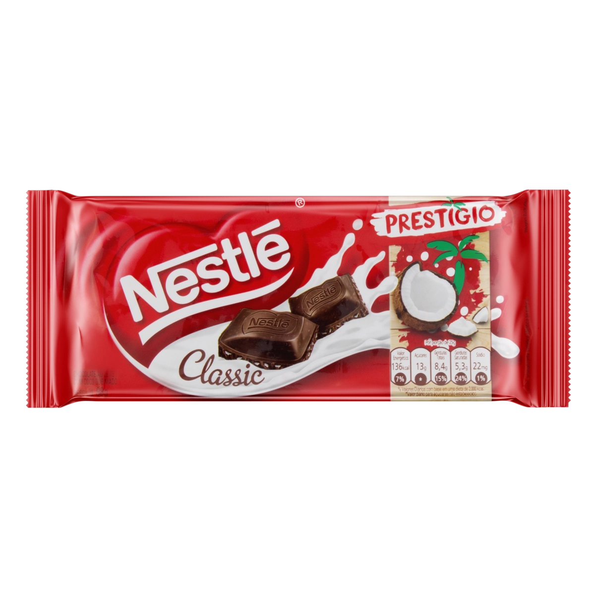 Chocolate Ao Leite Prestígio Classic Pacote 80g