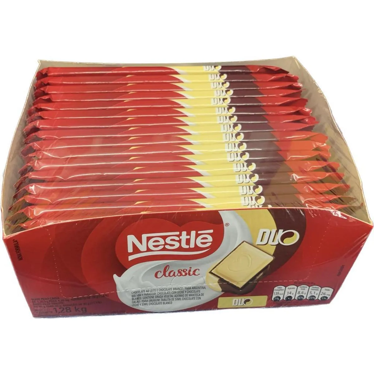 Chocolate Ao Leite E Branco Duo Classic Pacote 80g