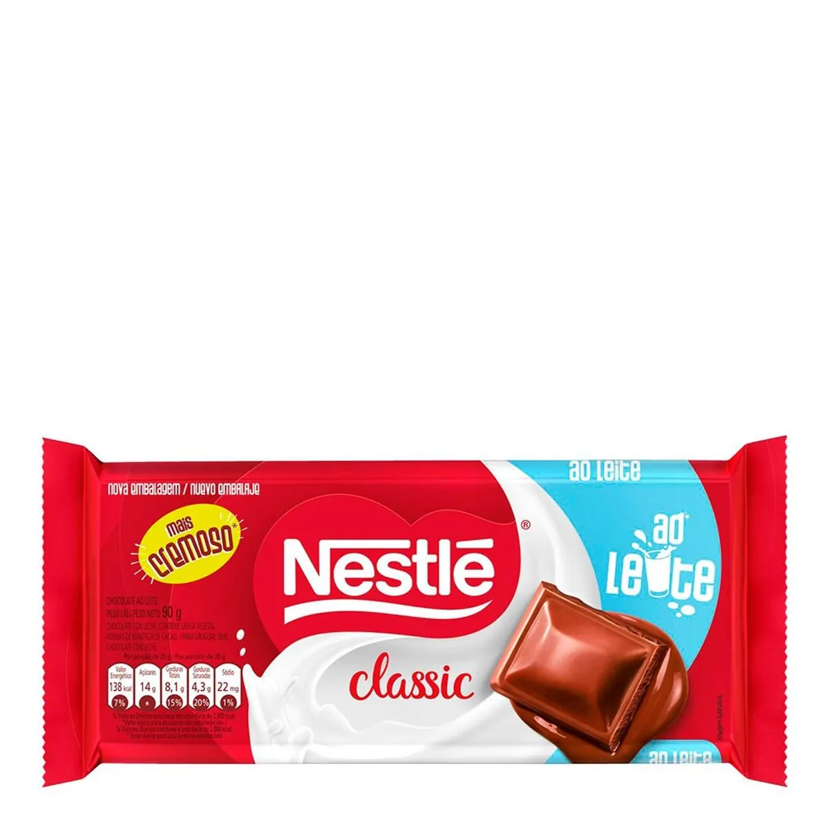 Chocolate Ao Leite Nestlé Classic Tablete 80g