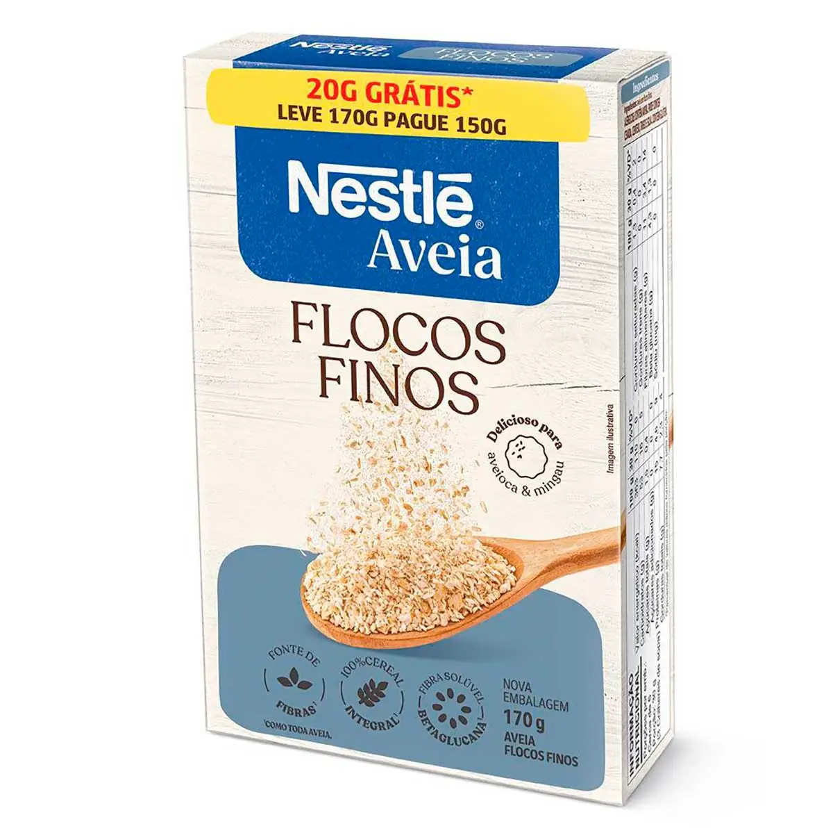 Aveia Flocos Finos NESTLÉ Leve 170g pague 150g