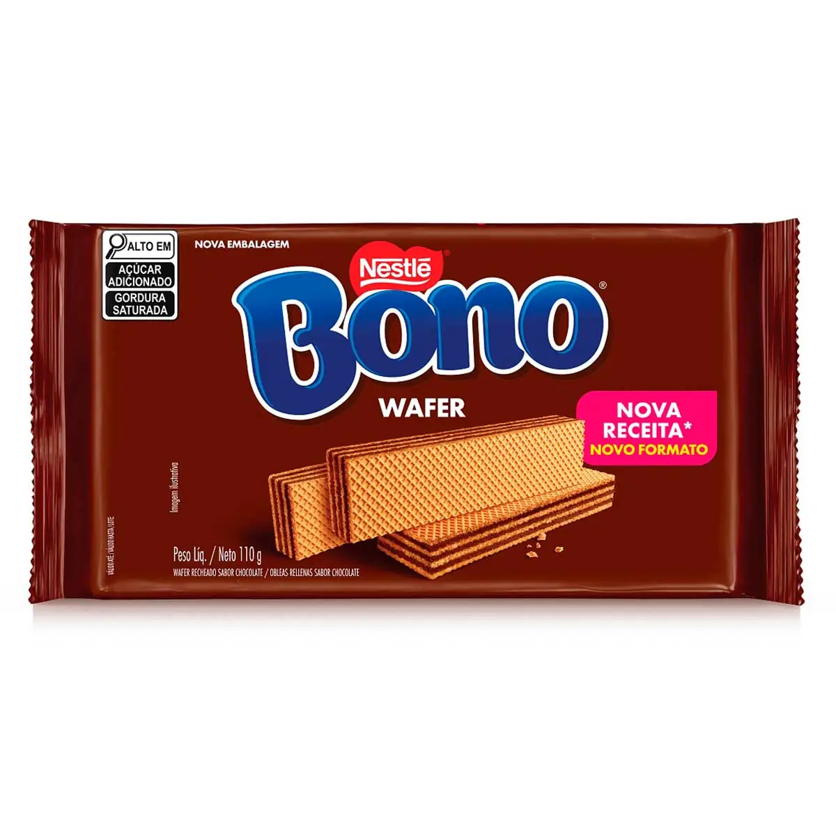 Biscoito Wafer Bono Chocolate 110g