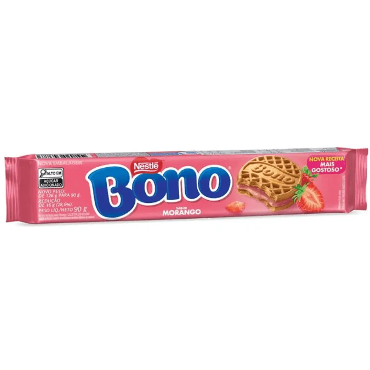 Biscoito Recheado Bono Morango 90g