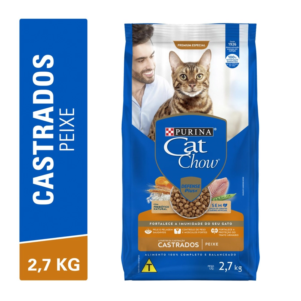 Ração Para Gatos Castrados Cat Chow 2,7kg