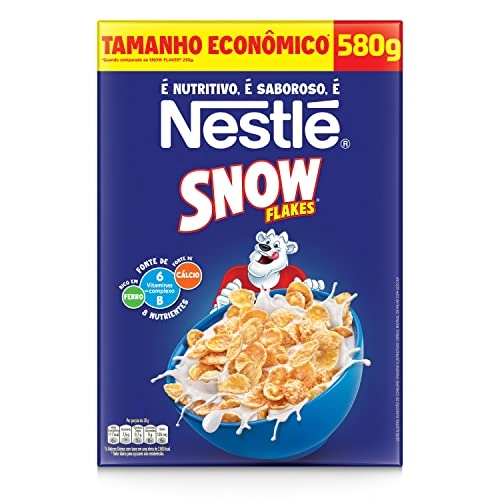 Kit Cereal Matinal Snow Flakes 580g Grátis Tigela Exclusiva Tamanho Econômico