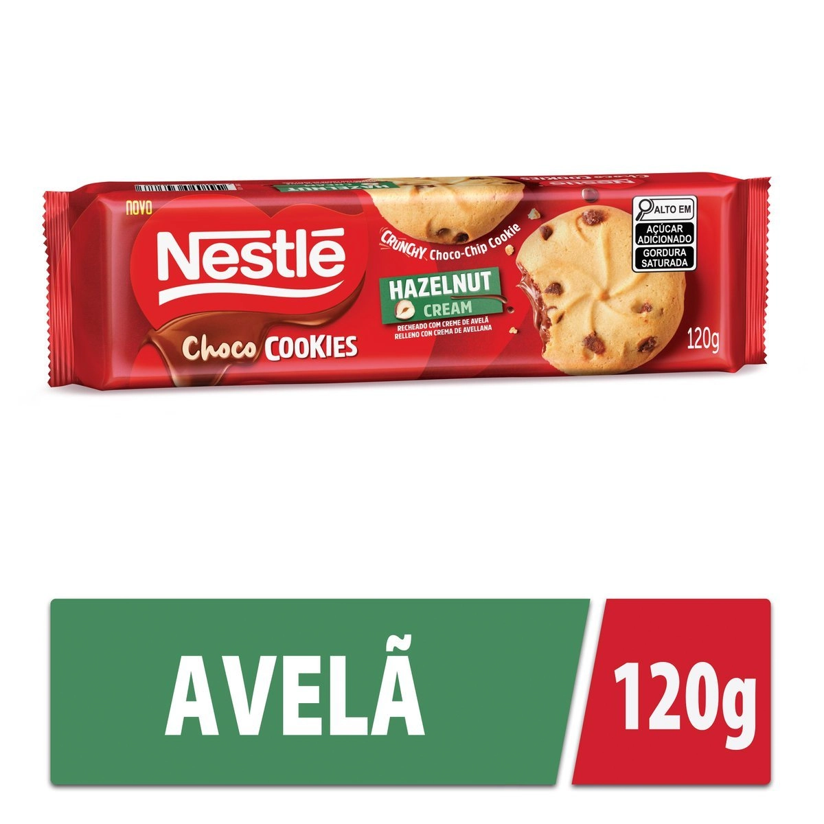 ChocoCookies NESTLE Recheio de Avelã 120g