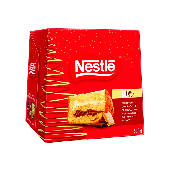 Panettone NESTLÉ Duo Meio Amargo e Branco 500g