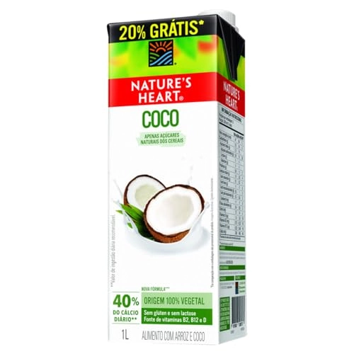 Bebida à Base De Arroz E Coco Natures Heart Caixa 1l Grátis 20