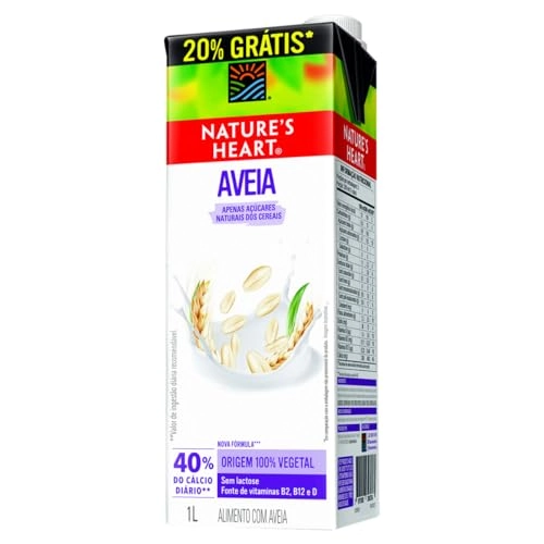 Bebida à Base De Aveia Natures Heart Caixa 1l Grátis 20