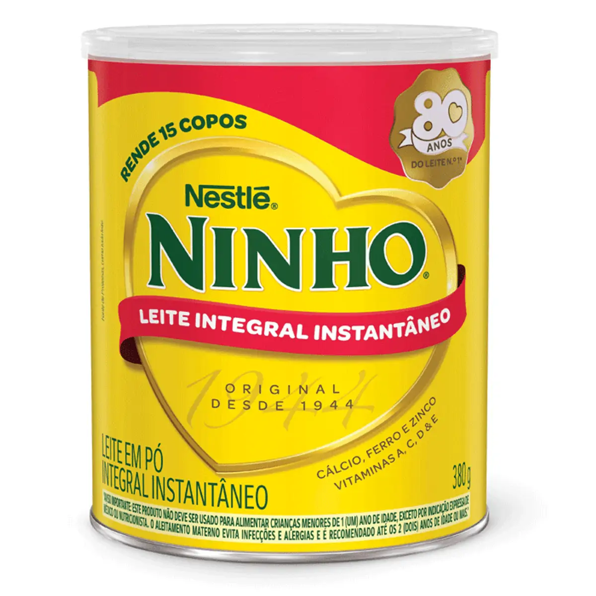 Leite Pó Instantâneo Integral Ninho Lata 380g
