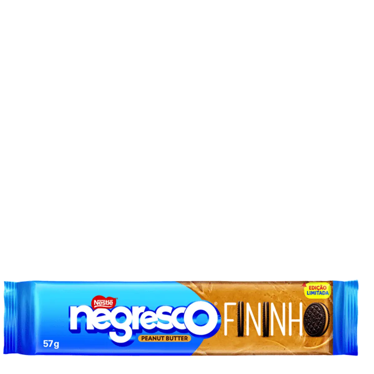 Biscoito Chocolate Recheio Pasta De Amendoim Negresco Fininho Pacote 57g