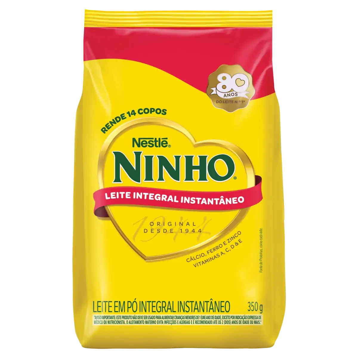 Leite Pó Instantâneo Integral Ninho Pacote 350g