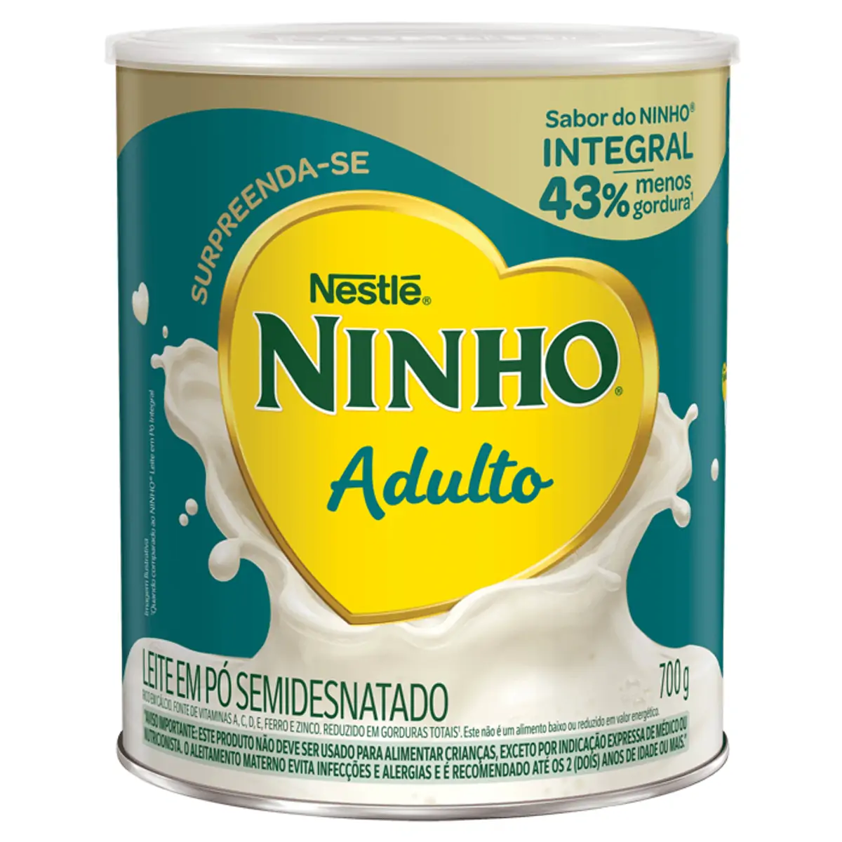Leite Pó Semidesnatado Ninho Adulto Lata 700g