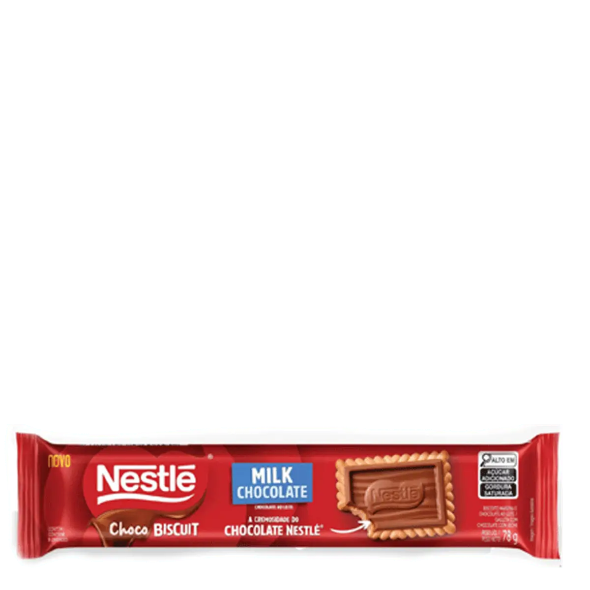 Biscoito com Chocolate Chocobiscuit NESTLÉ Ao Leite 78g