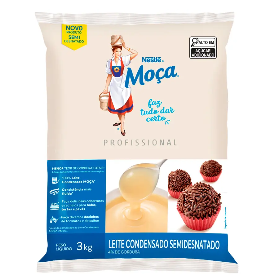 Leite Condensado Moca Semi Desnatado 3kg Nestle