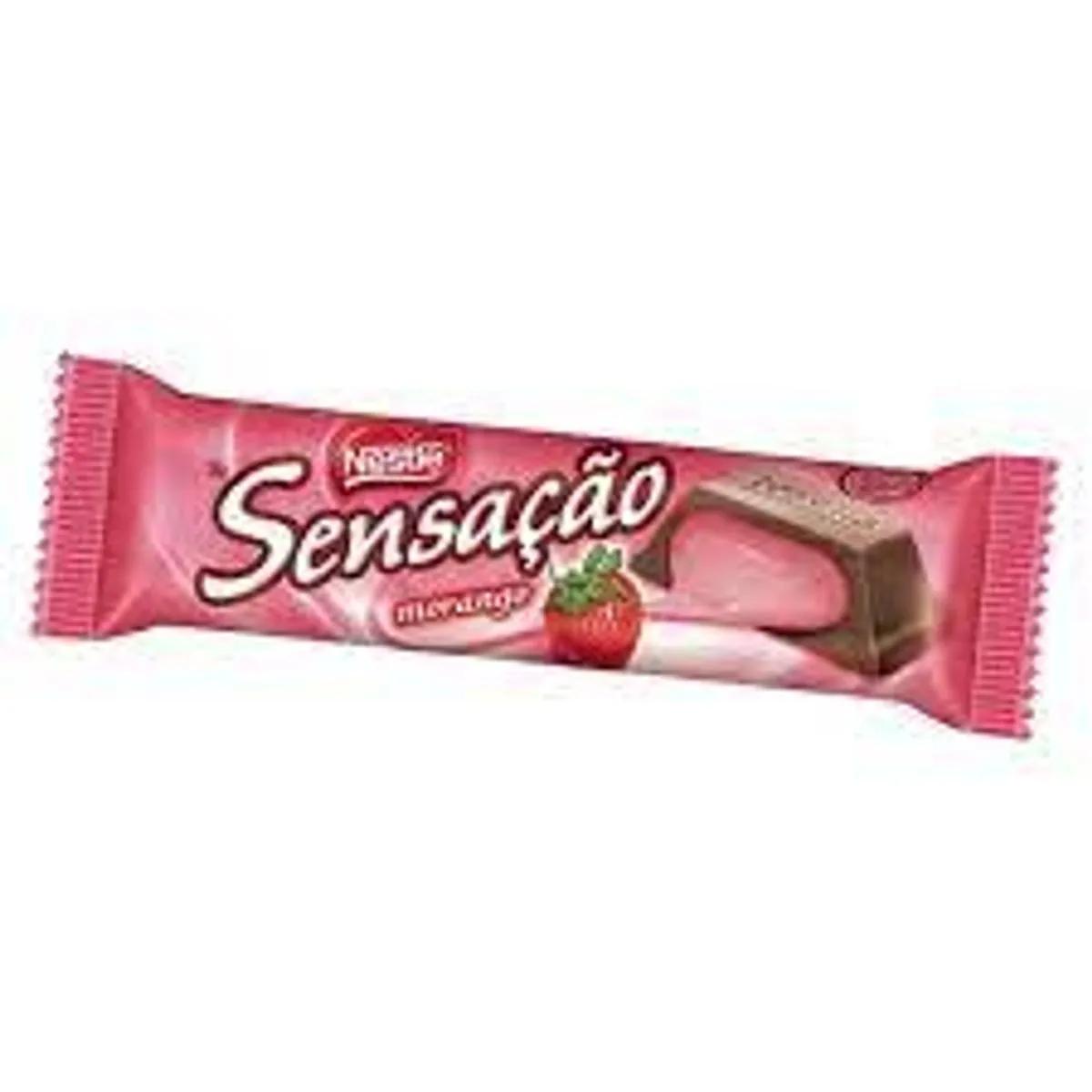 Chocolate Ao Leite Recheio Morango Sensação Pacote 38g