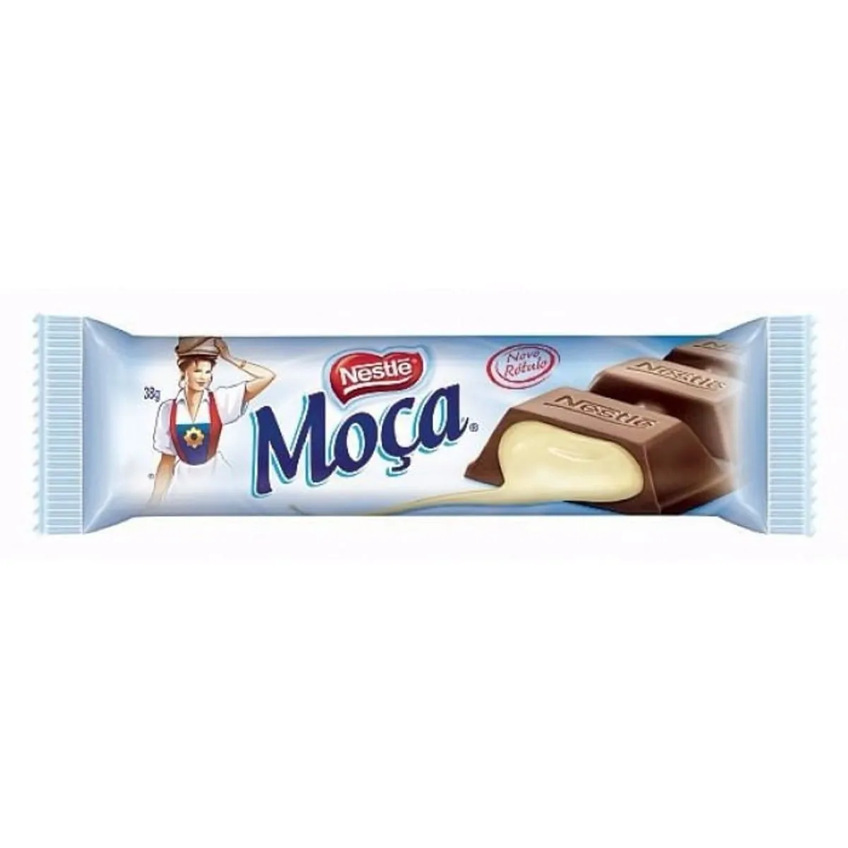 Chocolate Ao Leite Recheio Leite Condensado Moça Pacote 38g