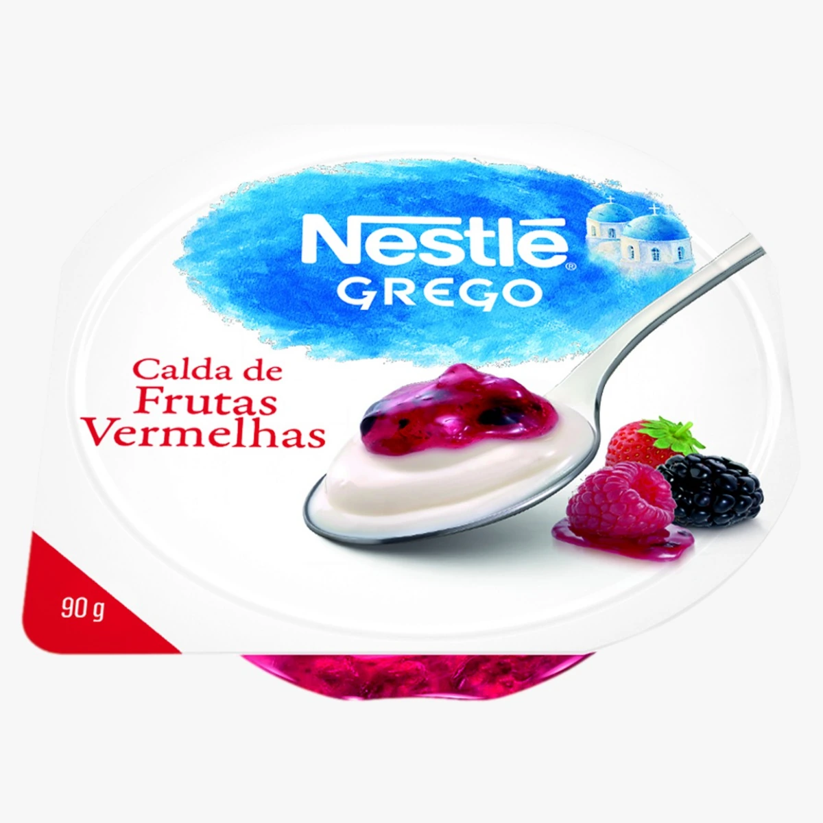 Iogurte Integral Grego Calda Frutas Vermelhas Nestlé Pote 90g