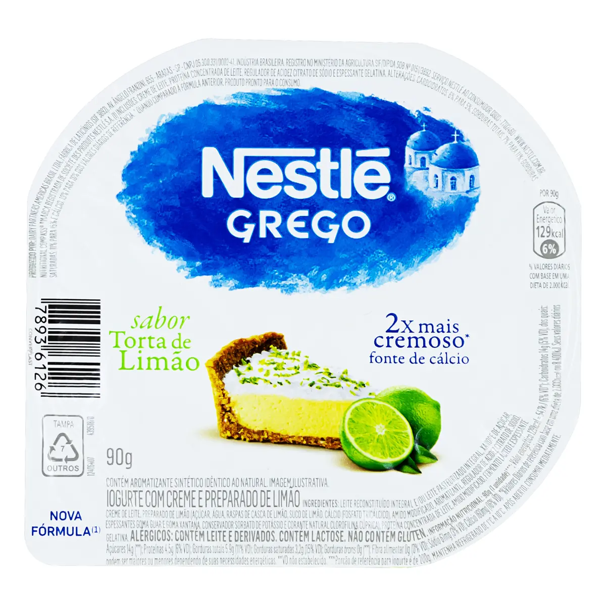Iogurte Integral Grego Torta De Limão Calda Limão Nestlé Pote 90g