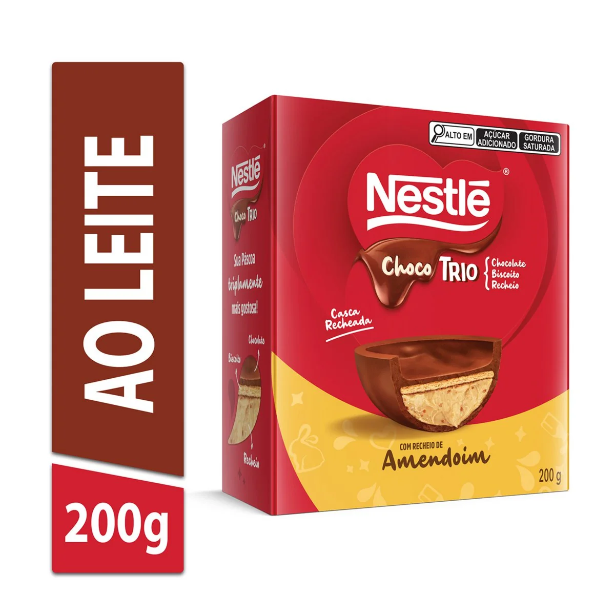 Ovo De Páscoa Ao Leite Nestlé Choco Trio Caixa 200g