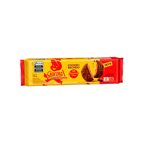 Biscoito Cookie Com Gotas De Chocolate Serenata De Amor Recheio Castanha De Caju Nestlé Choco Cookie
